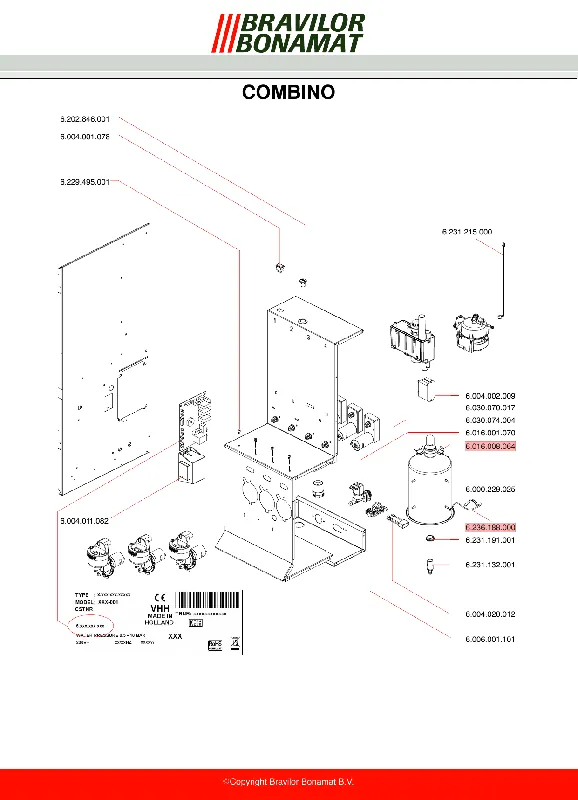 Bonamat O-ring - Reservedel OEM-nummer 6.011.001.073
