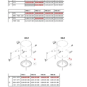 Bonamat av/på-bryter B5,B10 Urna - Reservedel OEM-nummer 6.004.001.081