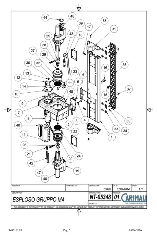 Carimali Motor for kaffeutkast - Reservedel OEM-nummer 96.00702.L1