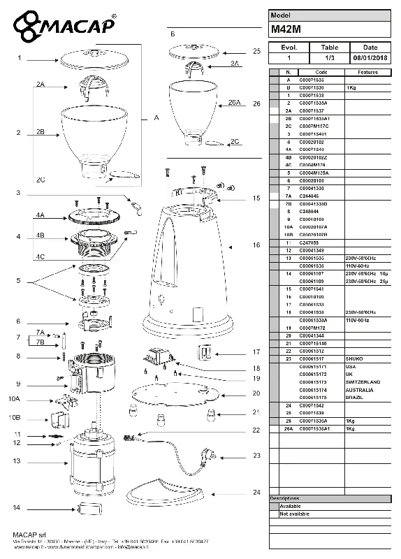 Macap hovedkort M42M - Reservedel OEM-nummer C00061638