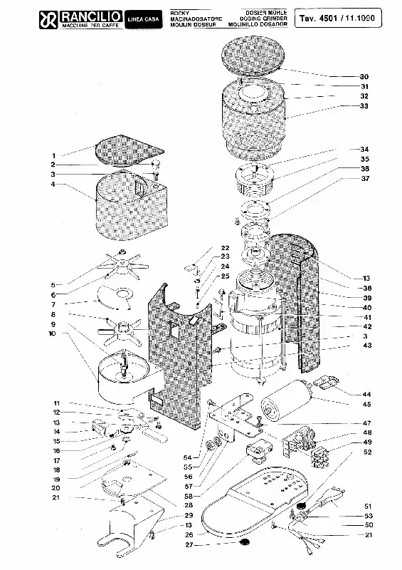 Rancilio Fjærstopper Rocky - Reservedel OEM-nummer 39120035