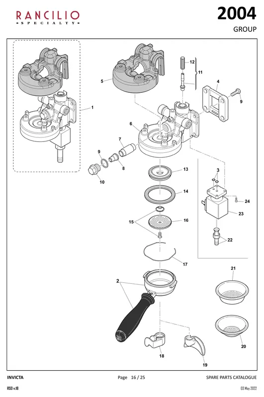 Rancilio gruppsil Silvia - Reservedel OEM-nummer 40200005