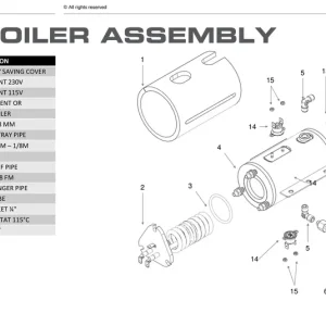 Rocket kaffekjele Bicocca - reservedel OEM-nummer A219908751
