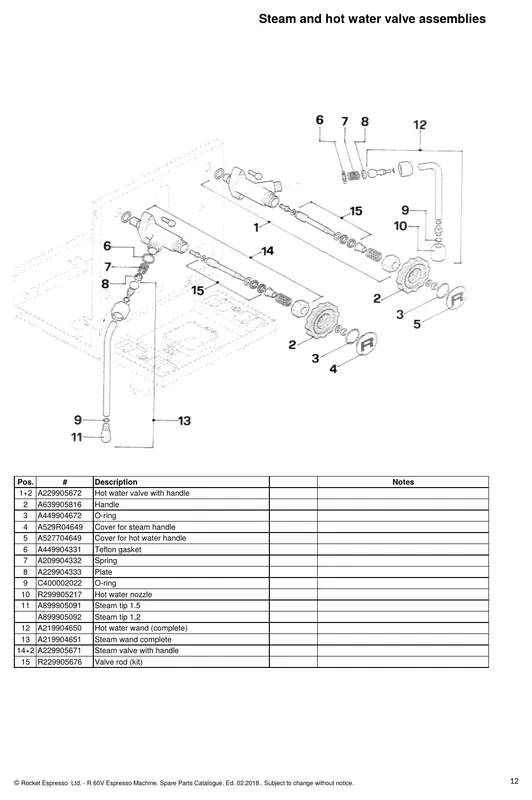 Rocket R 60V dampkran med knott R60V - Reservedel OEM-nummer A229905671