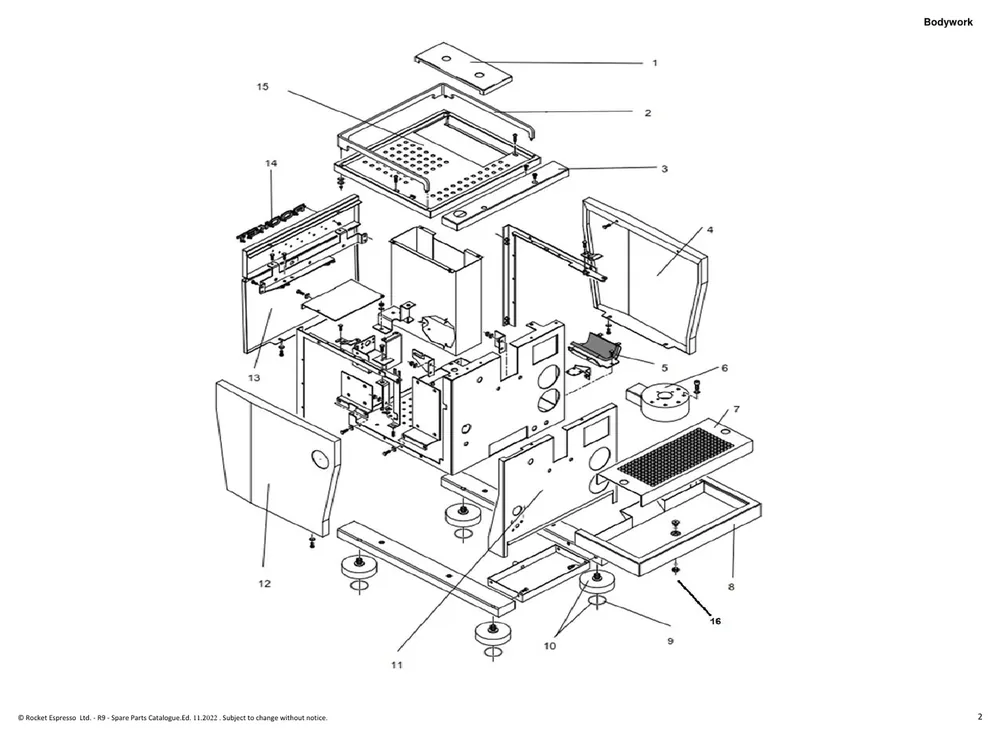 Rocket R Nine One høyre sideplate R9 One - Reservedel OEM-nummer M019906201