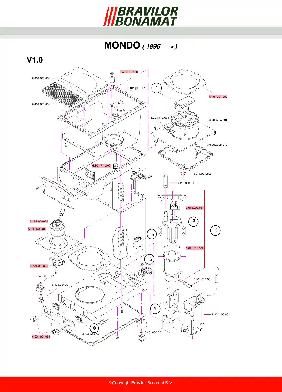 Termostatstav i plast Bonamat - Reservedel OEM-nummer 6.401.018.000