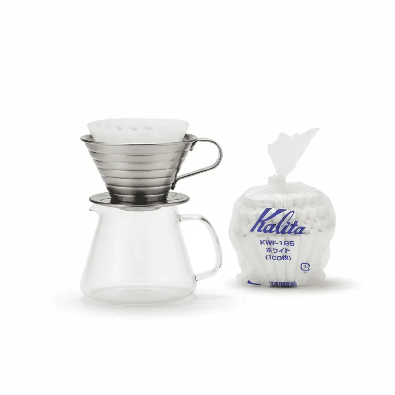 Rustfritt stål dripper Hell-over sett for 2-4 kopper