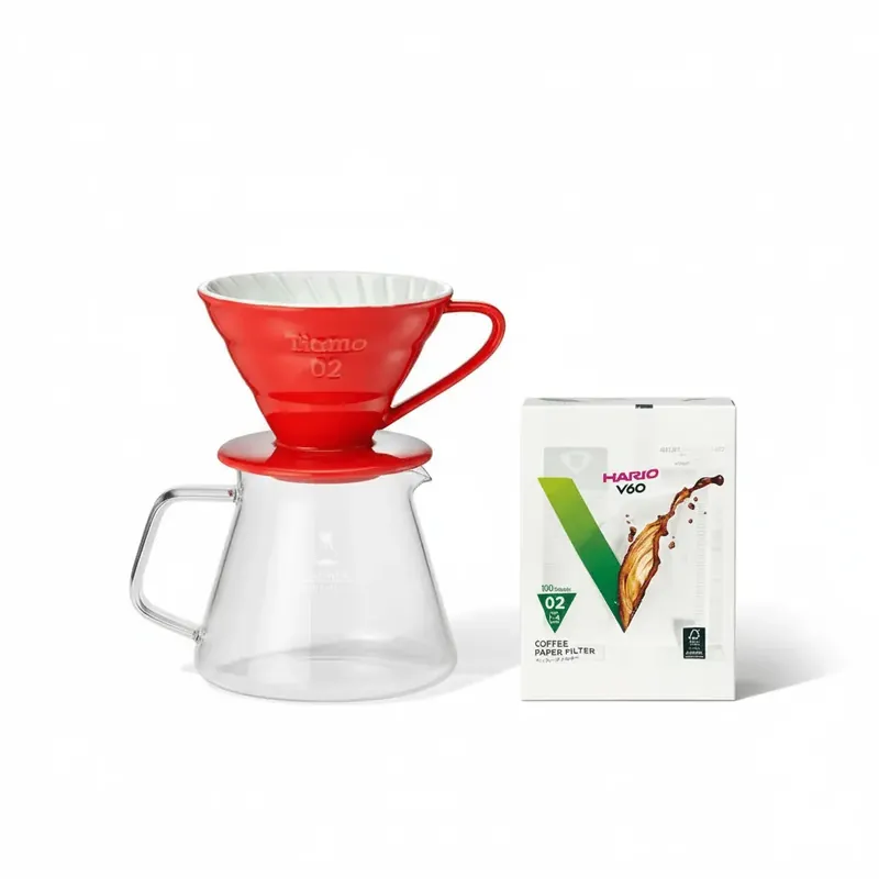 Klassisk keramisk V60 dryppkanne sett for 2-4 kopper