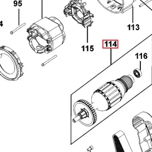 Anker til Dewalt DWS778 kapsav