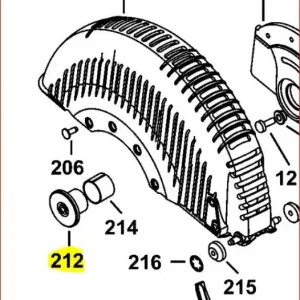Centerbolt, skærmophæng.