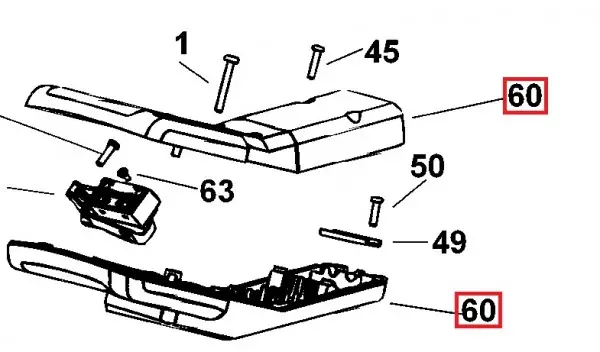 Dewalt D27105 / D27107 kontakthåndtag
