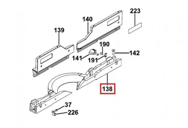 Dewalt DWS780 Fence
