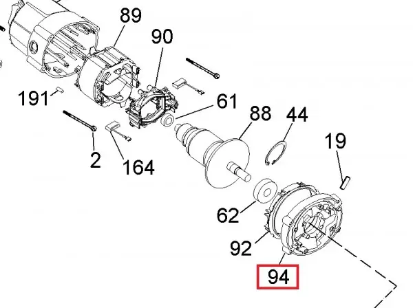 Plate Dewalt DW708 type 3