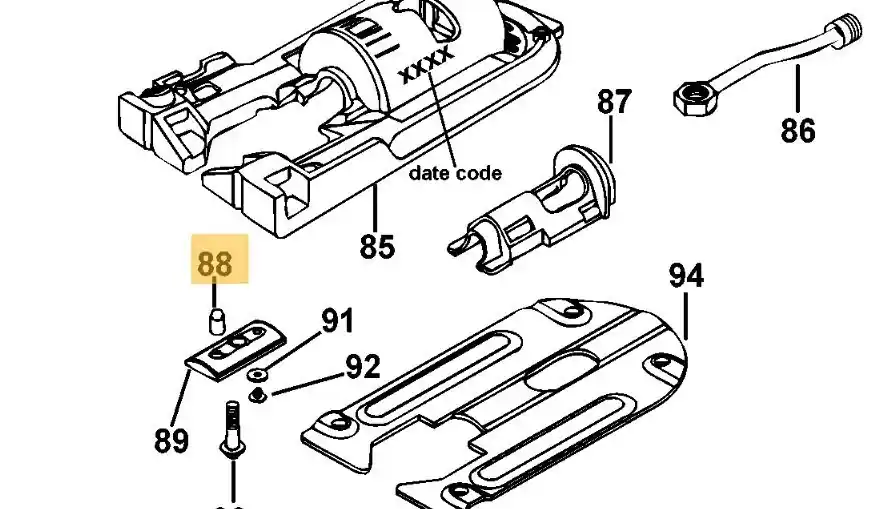 Plunger DC330/DW333/DCS331 - pos.88