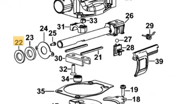 Skrabering Dewalt bajonetsav