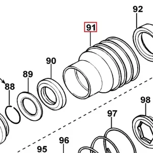 Sleeve D2590x/D25700/D25870 m.fl.