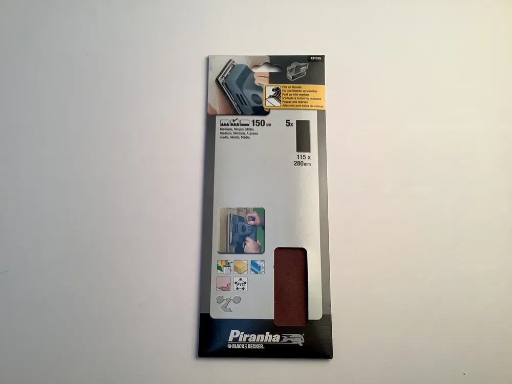Slibepapir 115x280mm K150 x5