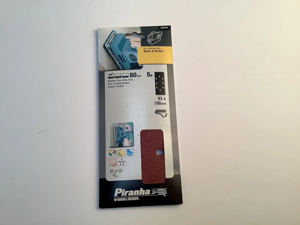 Slibepapir K80 90x190mm - x5