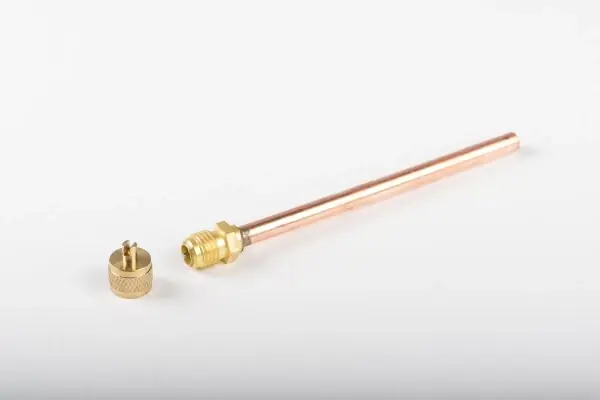 Universal påfyllingsrør med schraderventil 120mm