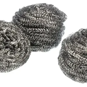 Spontex-Spirinett (stålull) skrubb laget av rustfritt stål for rengjøring av fastbrent mat