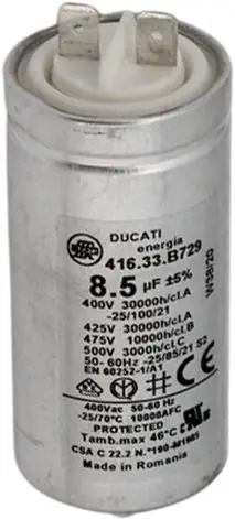 Kondensator 8,5 µF for tørketrommel