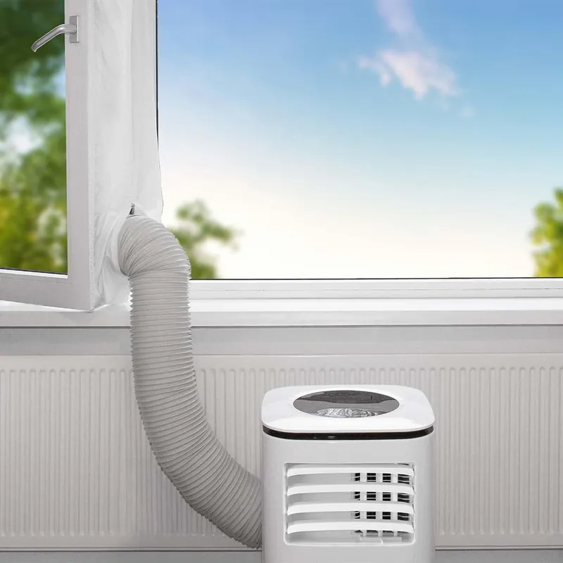 Vindustetting for mobilt air condition anlegg