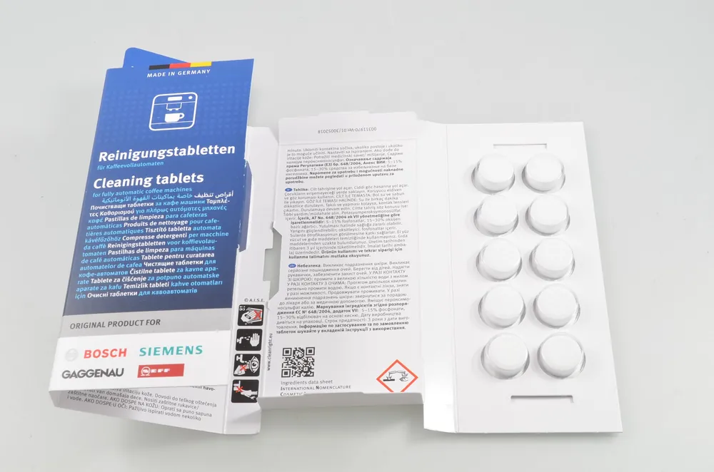 Rengjøringtabletter med 10 stk i pakken for kaffemaskiner