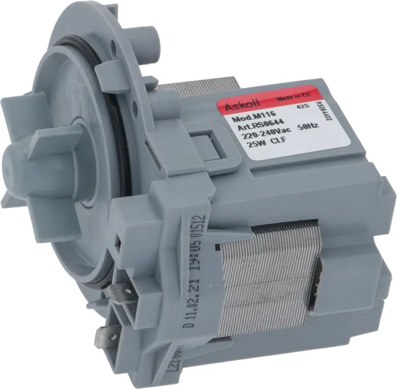 Tømmepumpe Askoll M116 25 watt med skru innfesting for vaskemaskin / oppvaskmaskin