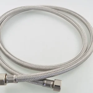 Tilførselsslange 1,5 meter stålomspunnet – 3/8" rette tilkoblinger