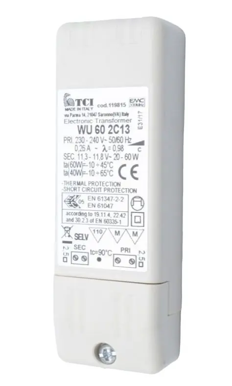Trafo TCI WU 60 2C-13 til ledlys for kjøkkenvifte