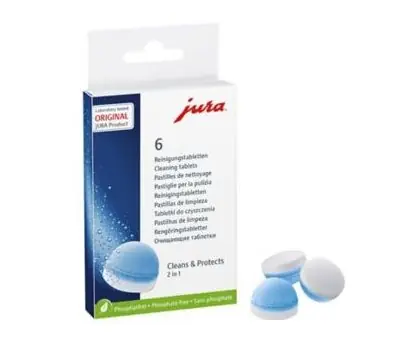 Rengjøringstabletter med 6 stk i pakken for Jura kaffemaskin