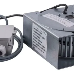 Viftemotor 165 watt komplett med boks 3pol rund monteringsplate for Flexit ventilasjon