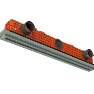 Frameless slot ventilation diffuser ERGOVENT LINEO-PRO SINGLE (75 mm duct conection / 1 slot x 1000 mm x 20 mm / with damper)