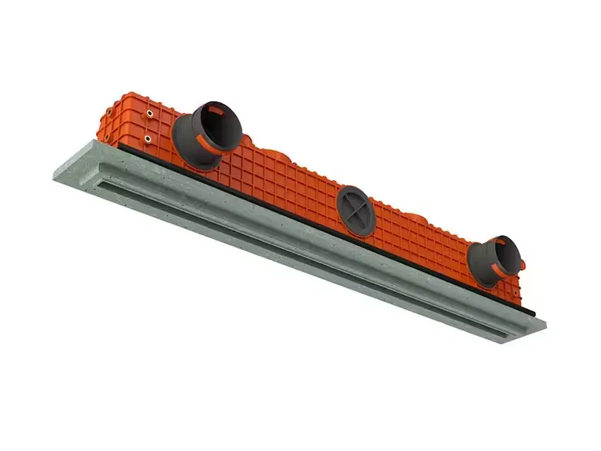 Frameless slot ventilation diffuser ERGOVENT LINEO-PRO SINGLE (75 mm duct conection / 1 slot x 1000 mm x 20 mm / with damper)