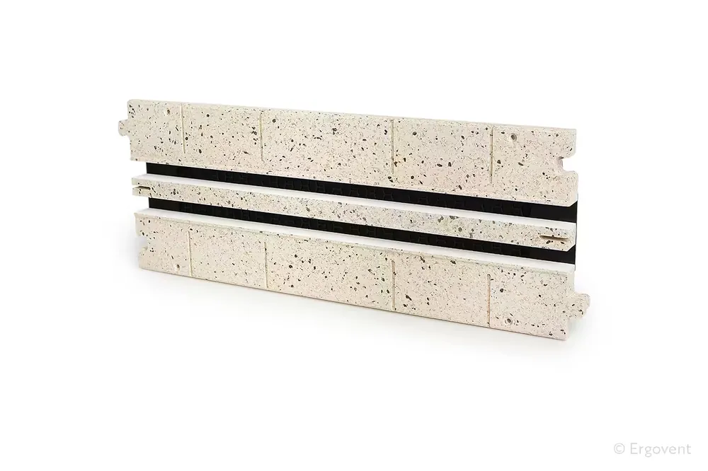 Moulage of ERGOVENT LINEO-PRO PUZZLE diffuser (2 slots x 20 mm x 500 mm)