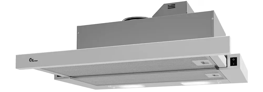 Gemini III til sentralventilasjon, 600 mm, hvit med switch