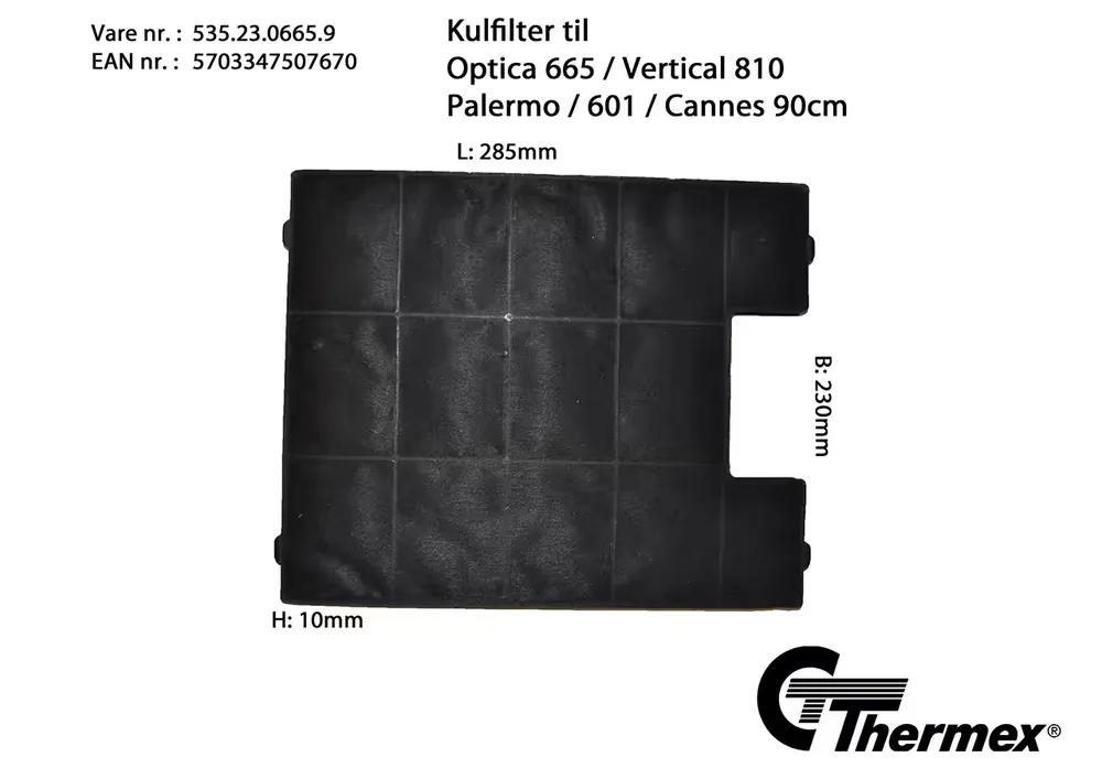Kullfilter vertical 810/optica 665/Cannes 90 cm (28×23 cm)
