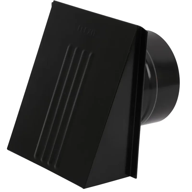 Ventilatorventil m/spjeld sort Ø125