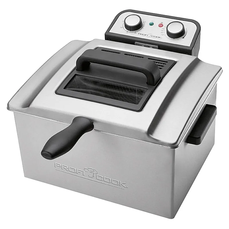 ProfiCook PC-FR 1038 Dobbel 5 L Frittstående 3000 W Frityrkoker Sølv -