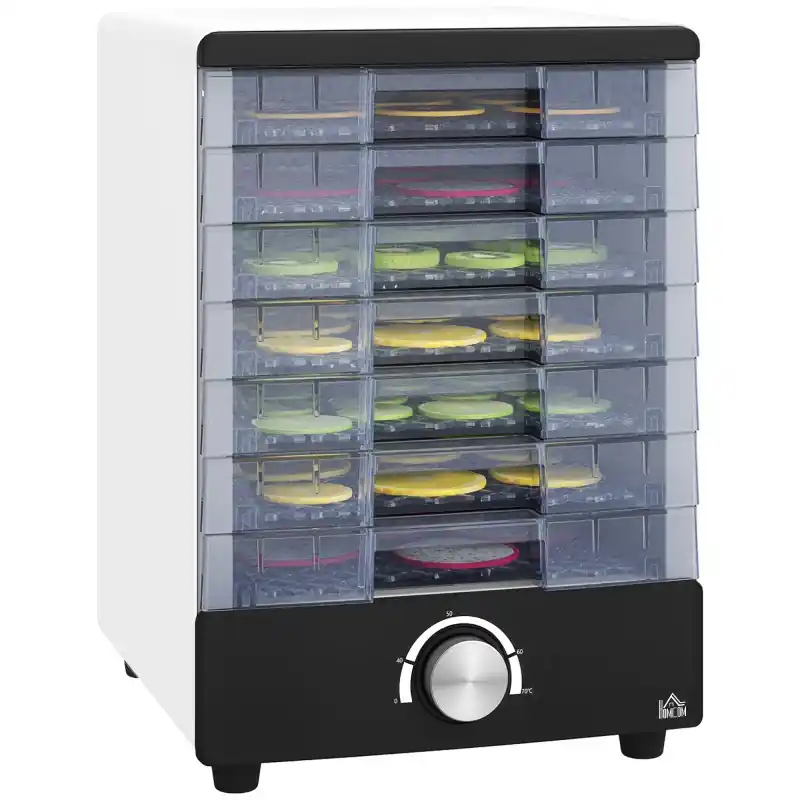 HOMCOM Syv Brett, 40-70°C Matdehydrator - Hvit