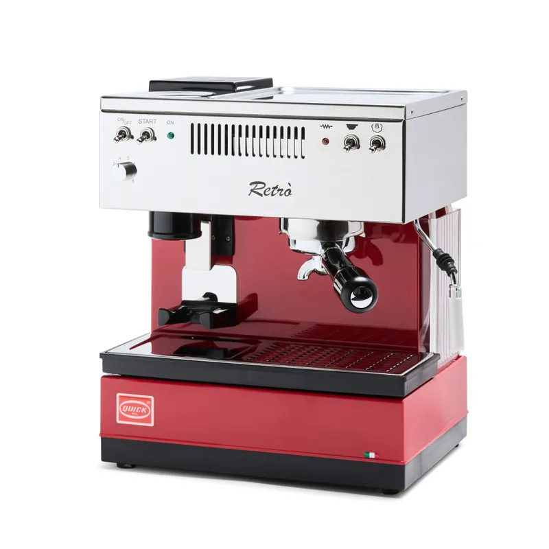 Quick Mill 0835 Retro Rot Siebträger espressokaffemaskin
