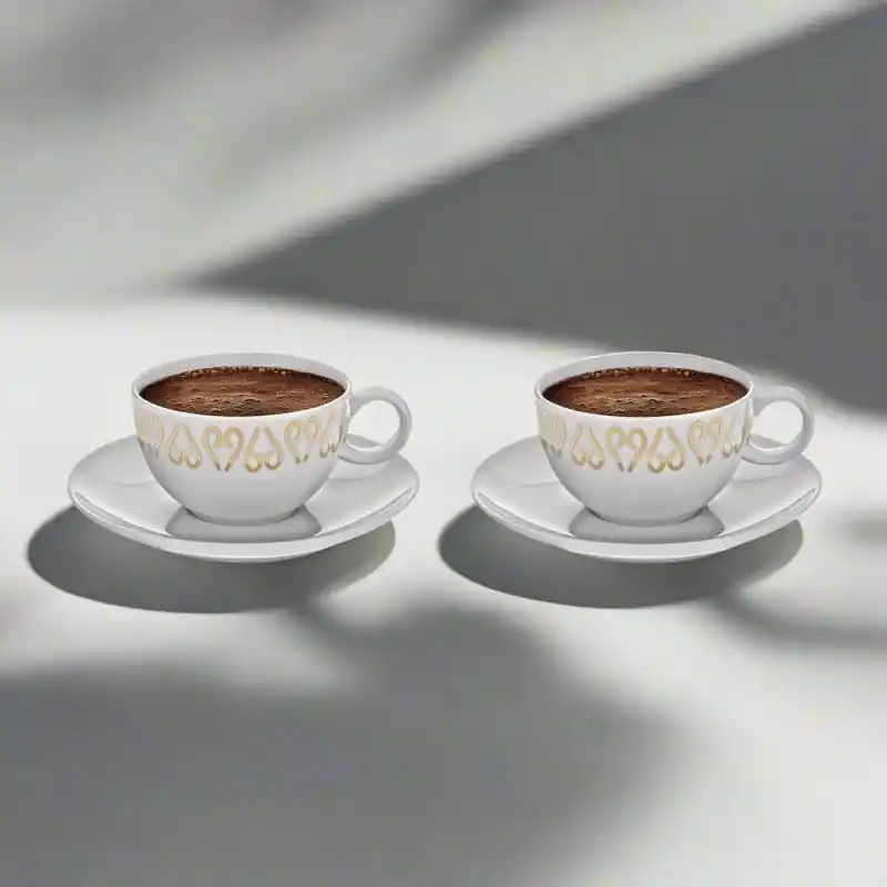 Arzum Okka tyrkiske kaffekopper, sett med 2