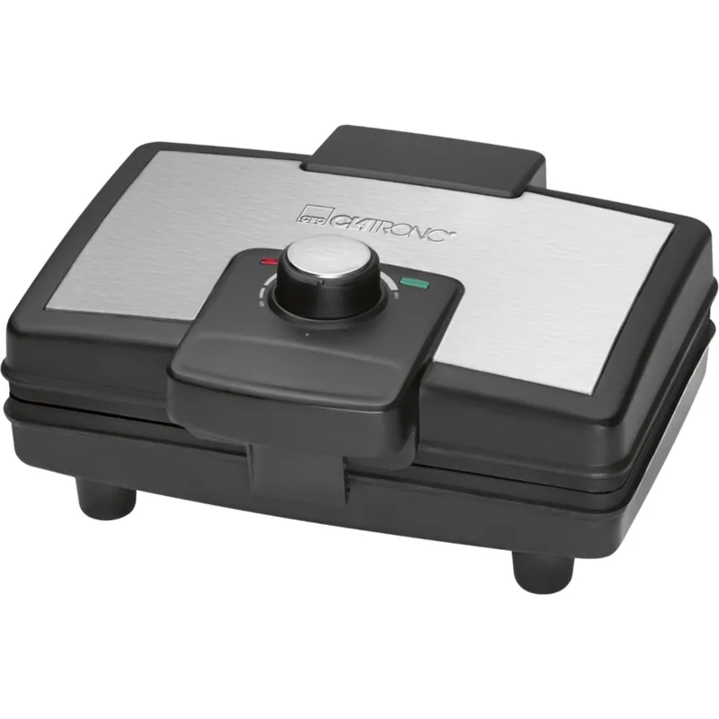 Clatronic WA 3606 2 vaffel/vafler) 800 W Svart, rustfritt stål