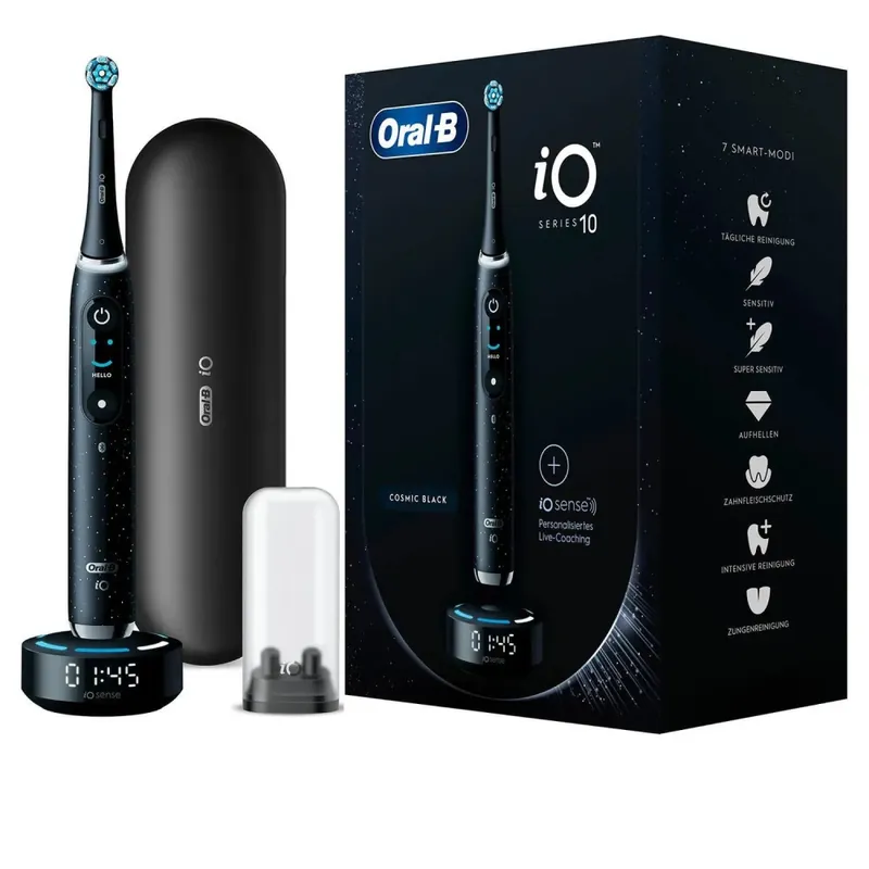 Oral-B iO Series 10 Elektrisk tannbørste, 7 Rengjøringsmoduser for tannpleie, iOSense, fargeskjerm, lading