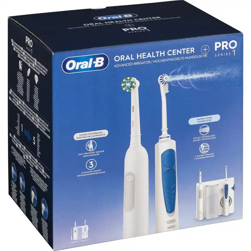 Oral-B Idropulsore Health Center Voksen Roterende-oscillerende tannbørste Blå, Hvit