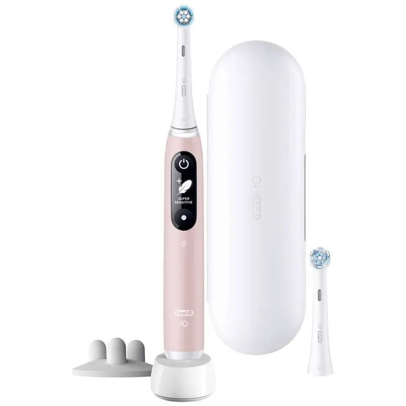 Oral-B iO 6S Voksen vibrerende tannbørste rosa, hvit