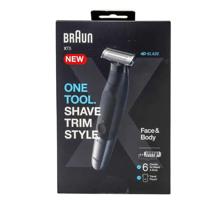 Braun Series X XT5200 Foliebarbermaskin Trimmer Svart, Metallisk