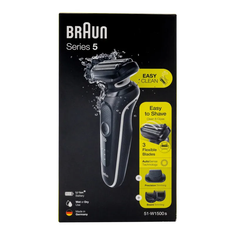 Braun Series 5 51-W1500s Foliebarbermaskin Trimmer Svart
