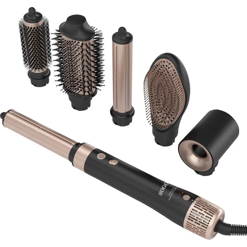 Sogo SEC-SS-3730 hårstylingverktøy Multistyler Varm Svart, Gull 1400 W 1.8 m