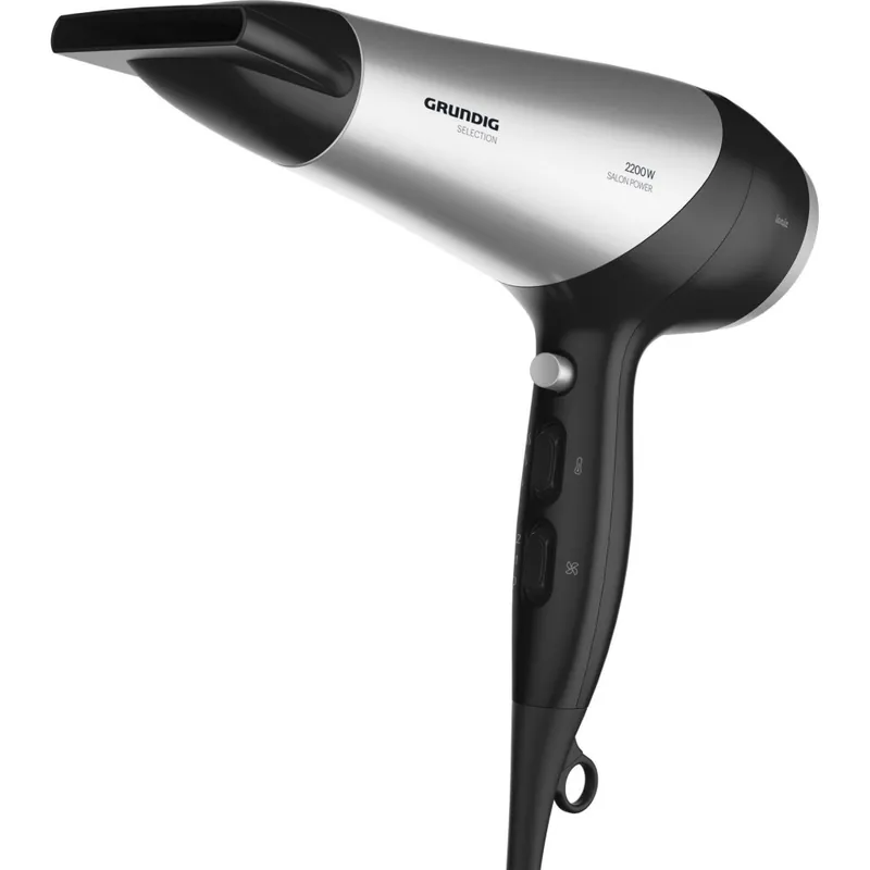 Grundig HD 6080 B hårføner 2200 W Svart, sølv